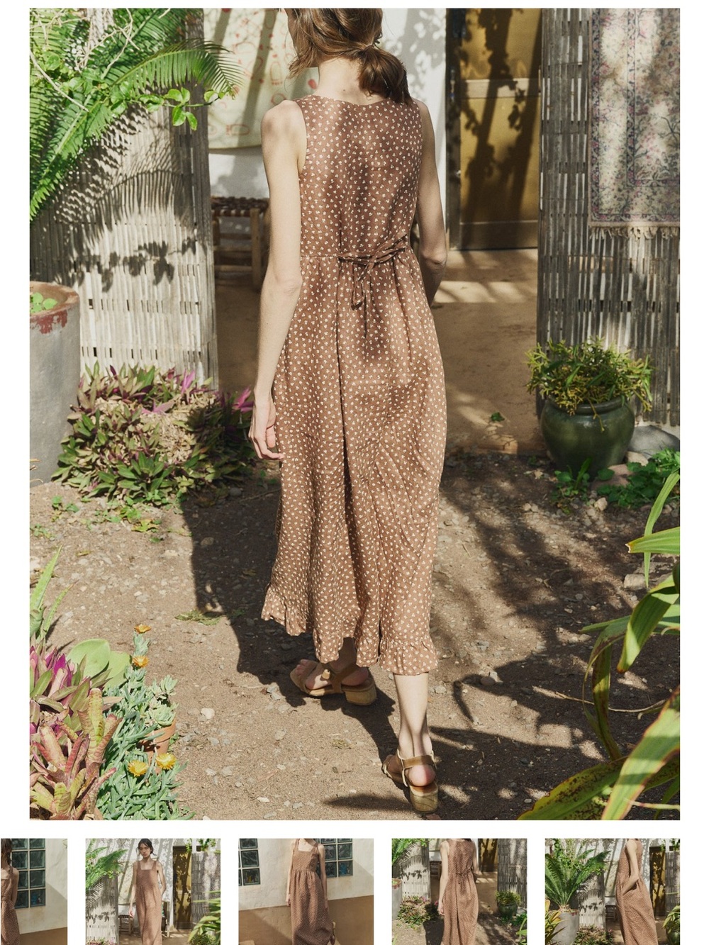 notPERFECTLINEN Iris Dress in Milk Chocolate Floral - Picture 5 of 6